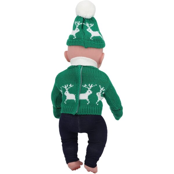Set Abbigliamento Natalizio per Bambole 18 Pollici con Maglione, Pantaloni e Accessori
