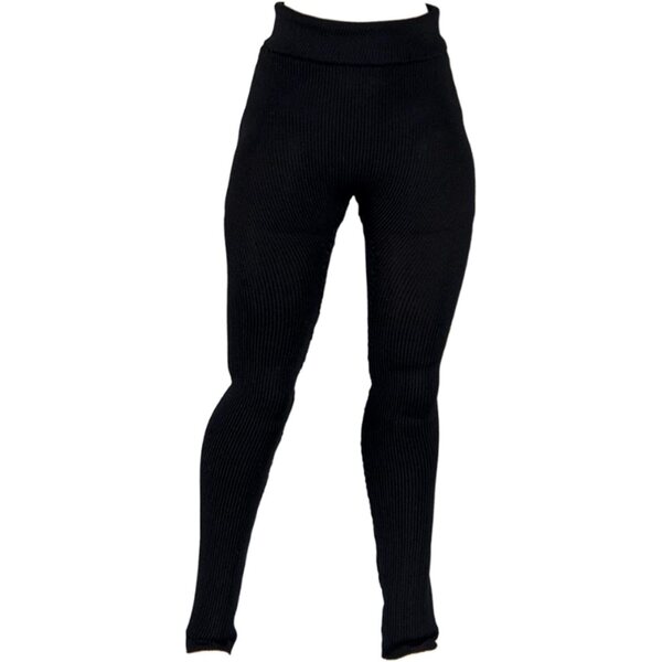 Leggings elasticizzati neri per figure femminili 1/12, abbigliamento miniatura