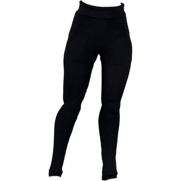 Leggings elasticizzati neri per figure femminili 1/12, abbigliamento miniatura