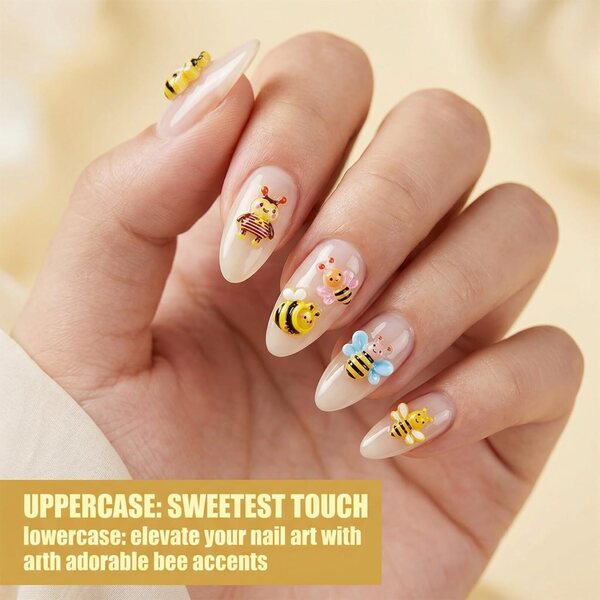 100 3D-Bienendekorationen aus Harz für Nail Art, DIY, Scrapbook und Miniaturen
