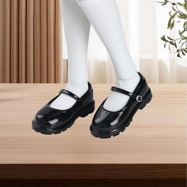 Harilla-Schuhe für 1/4-BJD-Puppen aus strapazierfähigem und stilvollem schwarzem PU