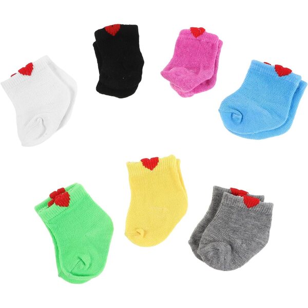 Set 7 Paia Calzini Colorati per Bambole Americane da 18 Pollici - Accessori Moda Giocattolo