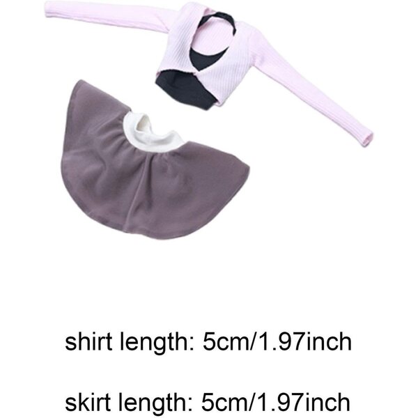1/6 Sportbekleidungsset für weibliche Actionfiguren | Rosa Oberteil und Rock