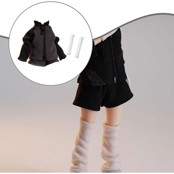 Oshhni Abbigliamento Sportivo 1/12 per Action Figure Femminile con Giacca e Pantaloncini