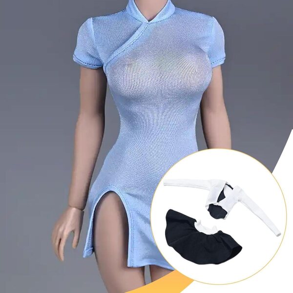 Set Abiti Eleganti da Cheerleader per Action Figure Femminile 1/6 Hellery Bianco