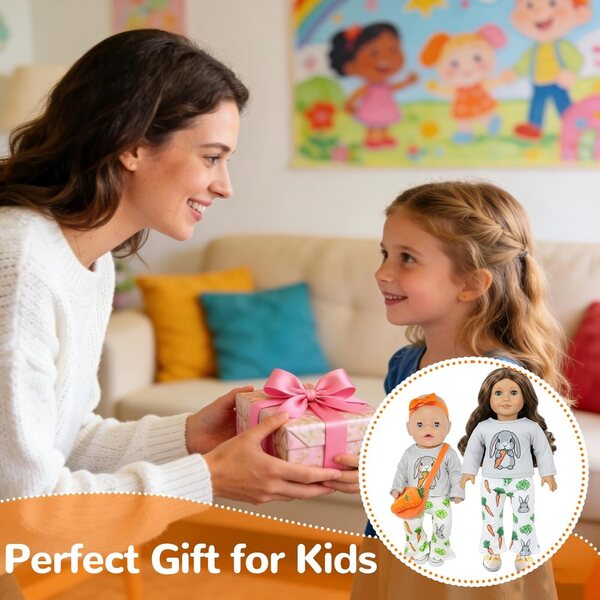Kleidung für Puppen 35-43cm | Zouonou-Kaninchen-Bekleidungsset