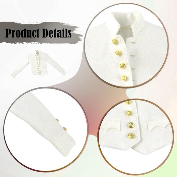 Colcolo Vestiti 1/6 Ispirati Uniformi Napoleoniche, Abito Miniatura per Action Figure