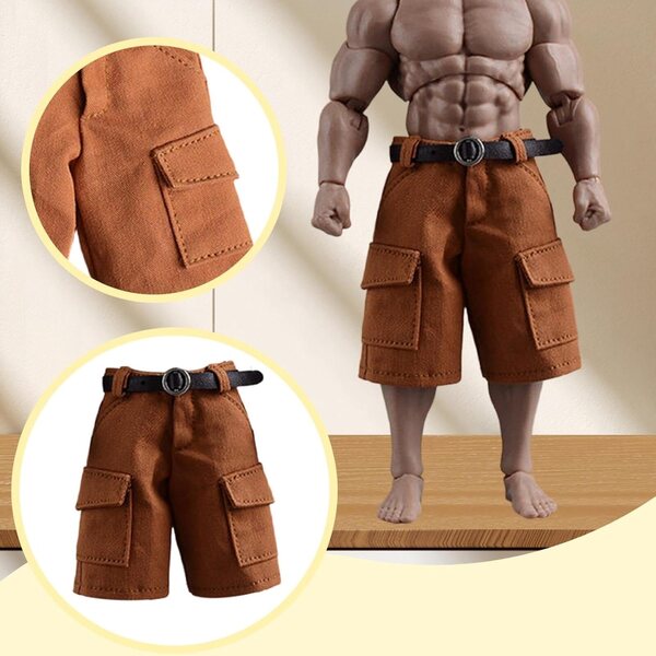 Cargo-Shorts für 1/12 und 1/9 Figuren, realistische Kleidung für 15 cm große männliche Puppen
