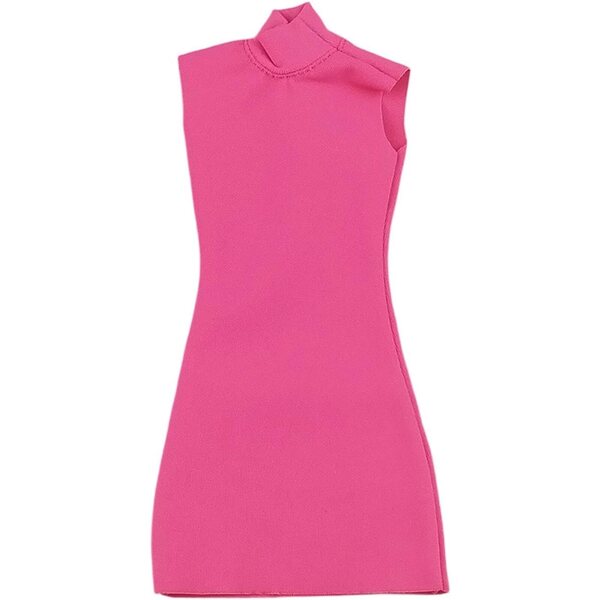 1:6 Miniatur-Rosa enges Minikleid für 30 cm große elegante Puppen