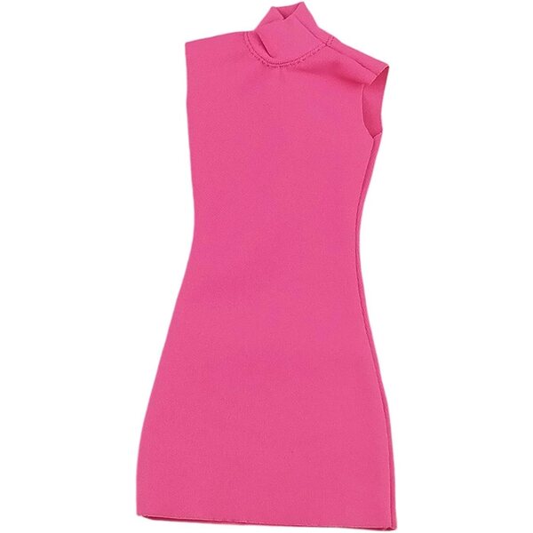 1:6 Miniatur-Rosa enges Minikleid für 30 cm große elegante Puppen