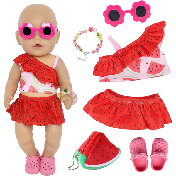 Rote Kleidung für Puppen 36-45 cm - Hochwertige Orizzhic-Kleidung