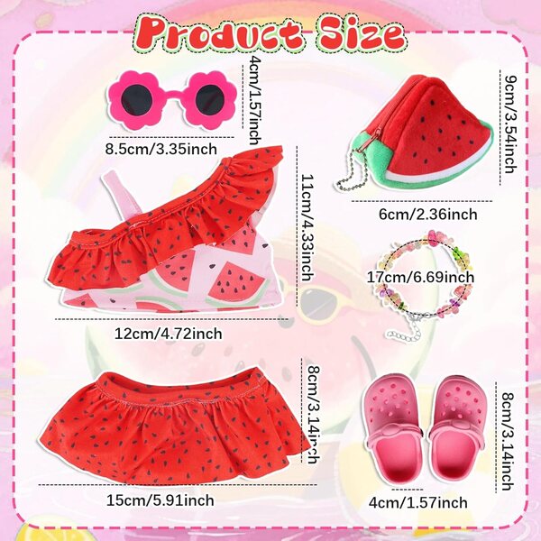 Rote Kleidung für Puppen 36-45 cm - Hochwertige Orizzhic-Kleidung