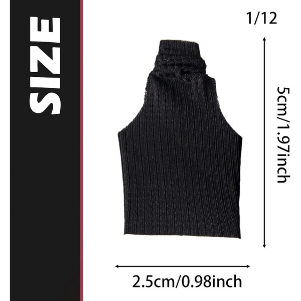 Miniatur-Damen-Tanktop für 1:12 Actionfiguren – widerstandsfähiger Stoff und elegantes Design