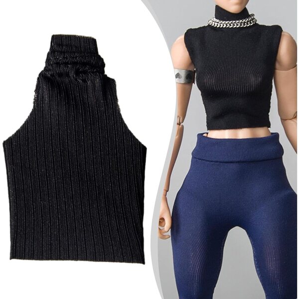 Miniatur-Damen-Tanktop für 1:12 Actionfiguren – widerstandsfähiger Stoff und elegantes Design