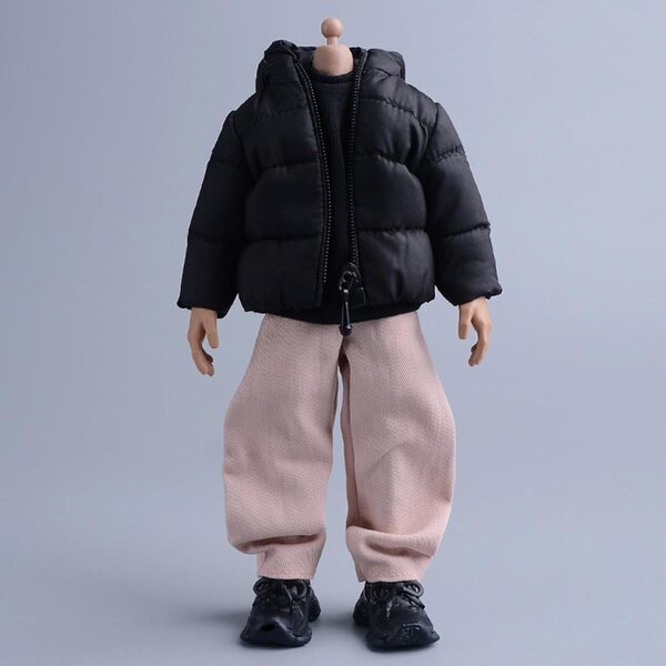 1/12 Puppenjeans für 6 Zoll große männliche Actionfiguren, rosa, weich und leicht zu wechseln