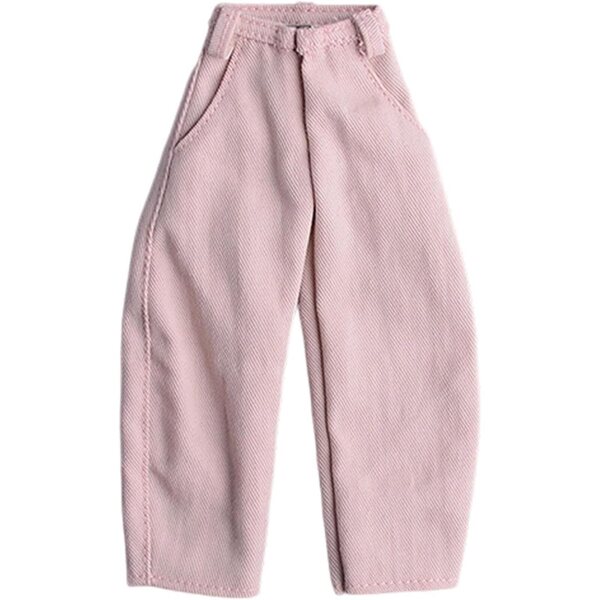 1/12 Puppenjeans für 6 Zoll große männliche Actionfiguren, rosa, weich und leicht zu wechseln