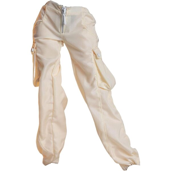Beige Cargohose für 1/6 Puppen – widerstandsfähiger Stoff und lockere Passform