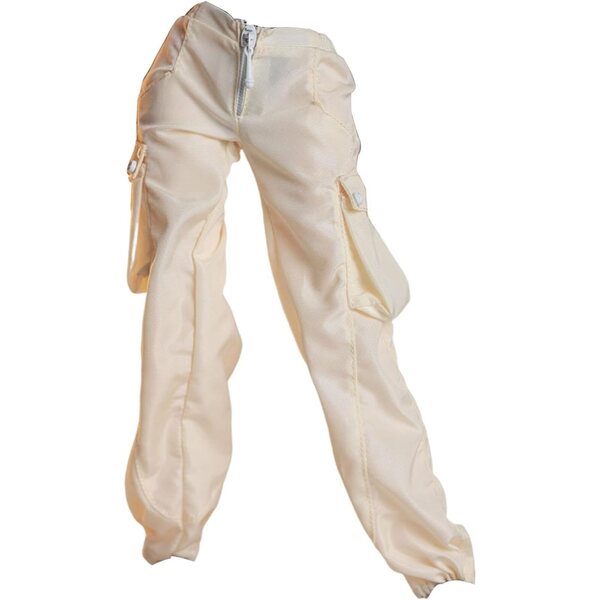 Beige Cargohose für 1/6 Puppen – widerstandsfähiger Stoff und lockere Passform