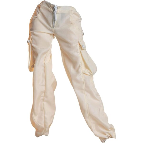 Beige Cargohose für 1/6 Puppen – widerstandsfähiger Stoff und lockere Passform