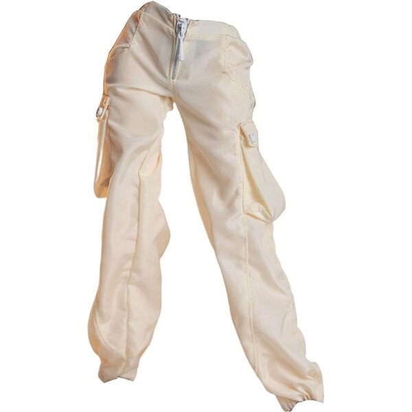 Beige Cargohose für 1/6 Puppen – widerstandsfähiger Stoff und lockere Passform