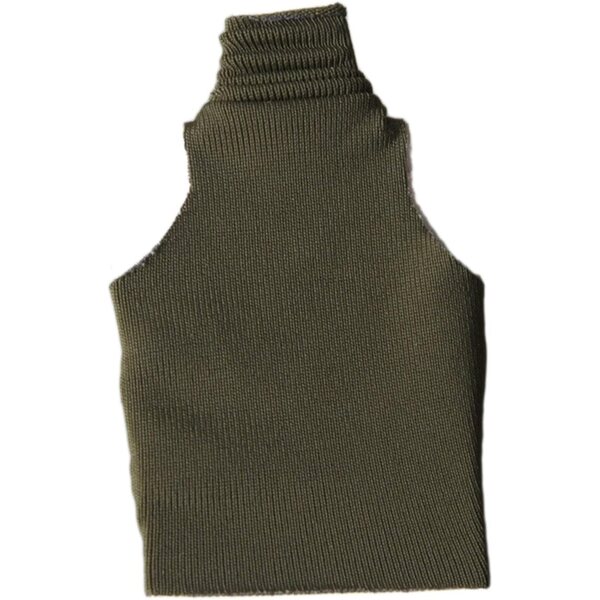 1/12 Miniatur-Tanktop für weibliche Actionfigur mit hohem Halsausschnitt, grüner, widerstandsfähiger Stoff
