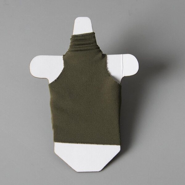 1/12 Miniatur-Tanktop für weibliche Actionfigur mit hohem Halsausschnitt, grüner, widerstandsfähiger Stoff