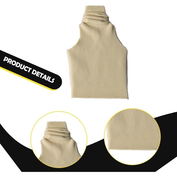 1/12 Miniatur-Tanktop für 6-Zoll-Actionfiguren, strapazierfähiger Stoff, Khaki