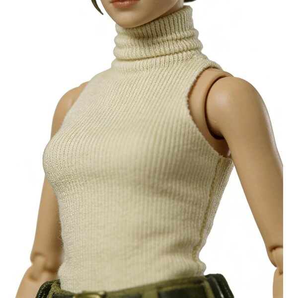 1/12 Miniatur-Tanktop für 6-Zoll-Actionfiguren, strapazierfähiger Stoff, Khaki