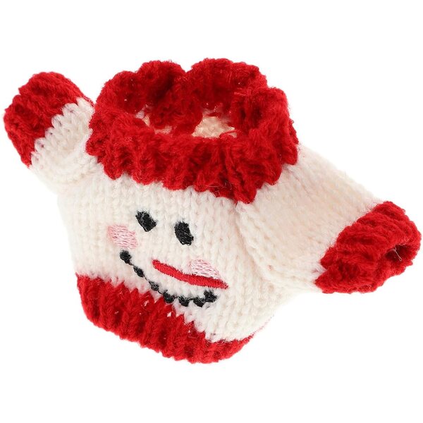 iplusmile Maglione in Peluche Rosso e Bianco per Bambole Miniature Natalizie