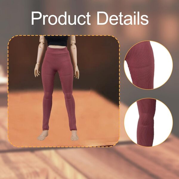 Colcolo Pantaloni Elastici Rosa Polverosa per Action Figure Femminile 1/12 6"