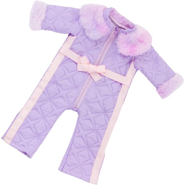 Tutina invernale con fiocco per bambole da 45 cm - cappotto lungo caldo ed elegante