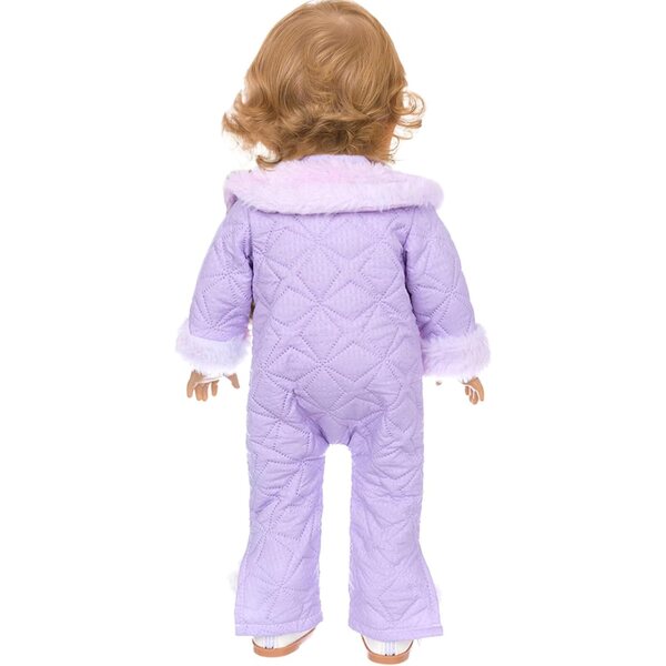 Tutina invernale con fiocco per bambole da 45 cm - cappotto lungo caldo ed elegante