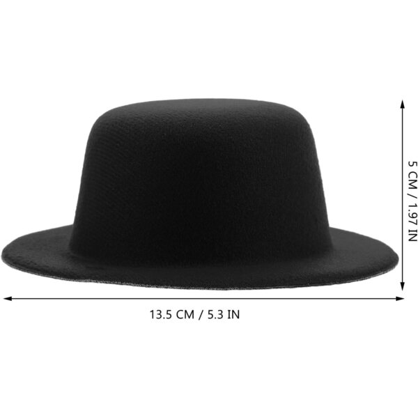 Cappello a Cilindro Lolita Nero per Bambole Miniatura - Accessorio Fai da Te Elegante