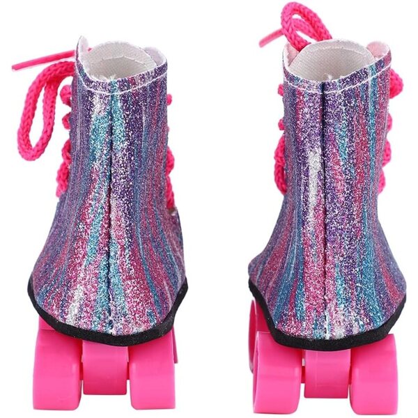 Pattini a rotelle per bambole da 18 pollici, accessori di plastica leggeri e alla moda