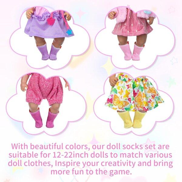 Set 6 paia calzini per bambole - Accessori moda YAEGIMHT
