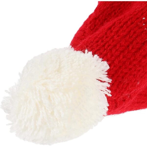 Mini Cappello Lavorato a Maglia in Lana Rosso per Bambole 18 cm | Accessorio Fai da Te