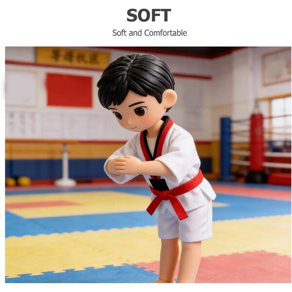 Set Vestiti Taekwondo per Bambole e Peluche 25-30 cm - Uniforme Karate BESPORTBLE