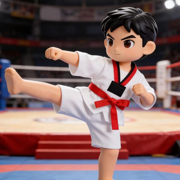 Set Vestiti Taekwondo per Bambole e Peluche 25-30 cm - Uniforme Karate BESPORTBLE