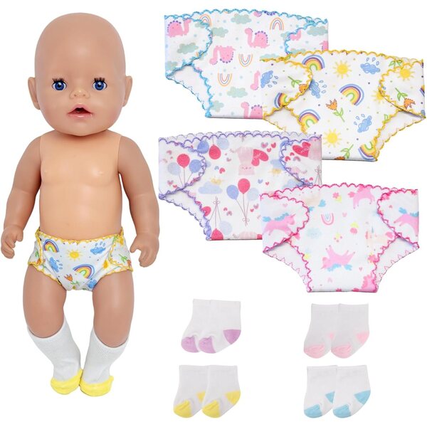 8 Calzini Intimo per Bambola Carreuty – Set di Calzini Morbidi e Comodi