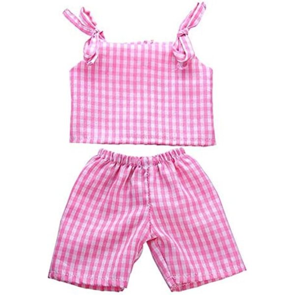 Rosa Shorts und Oberteil für 46-cm-Puppen – exklusive Codulu-Kleidung