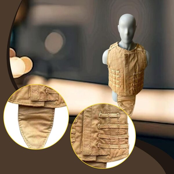 harayaa Gilet per Action Figure 1/6 Maschile Sabbia in Tessuto di Qualità