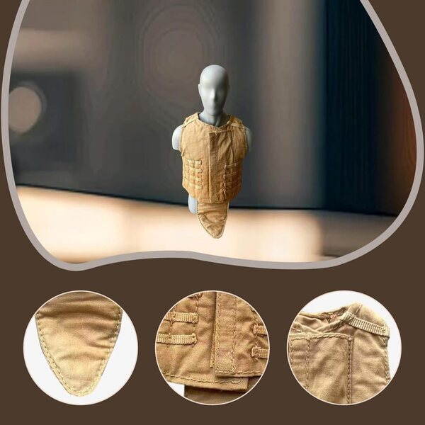 harayaa Gilet per Action Figure 1/6 Maschile Sabbia in Tessuto di Qualità