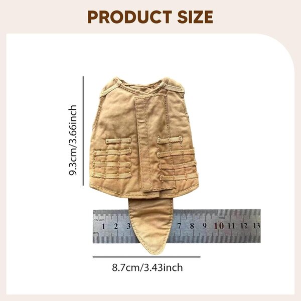 harayaa Gilet per Action Figure 1/6 Maschile Sabbia in Tessuto di Qualità
