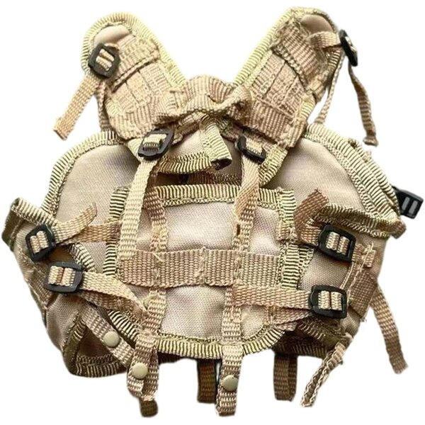 Oshhni Gilet da Esterno 1/6 per Action Figure 12'' con Tasche in Tessuto Retrò