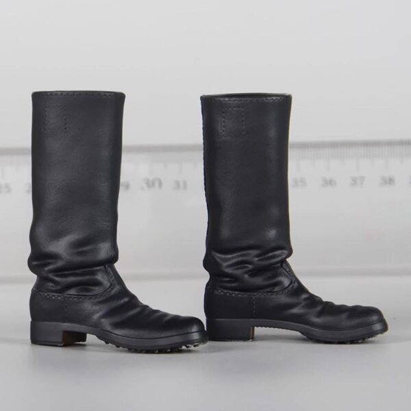 predolo Mini Stivali alti 1/6 per Bambola 12" stile retrò ed elegante nero