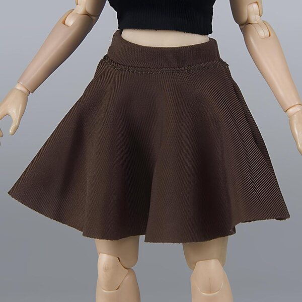 Brauner Rock für 1:12 Actionfigur – elegante und widerstandsfähige Miniaturkleidung