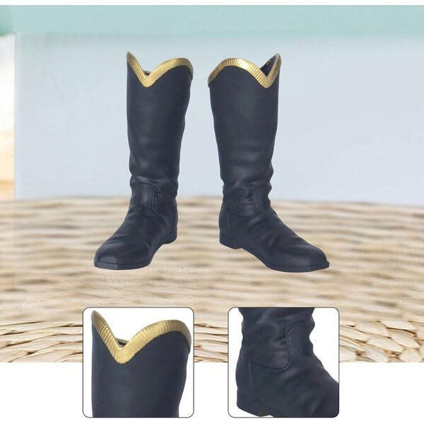 1:6 männliche formelle Schuhe für Actionfiguren – hochwertige Stiefel 5 cm