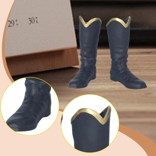 1:6 männliche formelle Schuhe für Actionfiguren – hochwertige Stiefel 5 cm