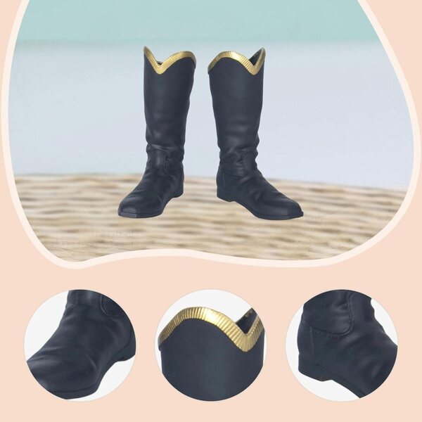 1:6 männliche formelle Schuhe für Actionfiguren – hochwertige Stiefel 5 cm