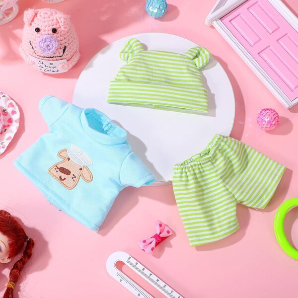 Set Abbigliamento in Cotone per Bambole 10 Pollici - Vestiti Realistici e Creativi